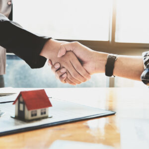 Focus on the congratulatory handshake